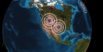 Graphique illustrant  les 2 importants  épicentres sismiques.